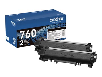 Brother Black TN760 High Yield Toner Cartridges (2-pack), TN-760-2PK, 37647668, Toner and Imaging Components - OEM
