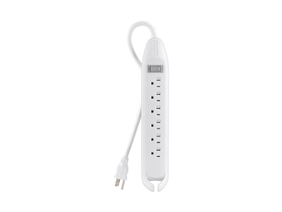 Belkin 6-Outlet Straight Plug Power Strip w 4ft Cord, On-Off Switch - White , F9D160-04, 8446672, Power Strips Belkin 6-Outlet Straight Plug Power Strip w 4ft Cord, On-Off Switch - White , F9D160-04, 8446672, Power Strips