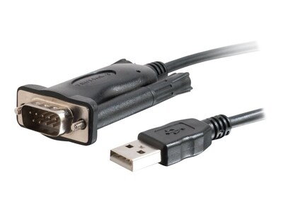 C2G Trulink USB to DB9 Male Serial Adapter Cable, 5ft, 26887, 301344, Cables