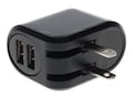 AddOn 2x USB-A 2.0 5V at 2.4A Single port or 5V at 1A Dual Port Wall Charger, Black, USAC22USB12WB, 41294959, Battery Chargers AddOn 2x USB-A 2.0 5V at 2.4A Single port or 5V at 1A Dual Port Wall Charger, Black, USAC22USB12WB, 41294959, Battery Chargers