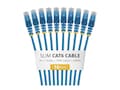 StarTech.com CAT6 100W PoE UTP LSZH 28AWG Slim Pure Bare Copper Wire Snagless Patch Cable, Blue, 9, 10-Pack, N6PAT9INBLS10PK, 42179797, Cables StarTech.com CAT6 100W PoE UTP LSZH 28AWG Slim Pure Bare Copper Wire Snagless Patch Cable, Blue, 9, 10-Pack, N6PAT9INBLS10PK, 42179797, Cables