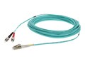 AddOn ST (Male) to LC (Male) OM4 Duplex Fiber OFNR (Riser-Rated) Patch Cable, Aqua, 25m, ADD-ST-LC-25M5OM4, 17950766, Cables