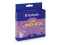 Verbatim 8X 8.5GB DVD+R DL Branded Media (5-pack Jewel Cases), 95311, 6561482, DVD Media