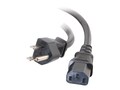 C2G Universal Power Cord, C13 (F) to NEMA 5-15p (M), Black, 5ft, 29927, 8517741, Power Cords
