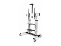 StarTech.com Rolling TV Cart Stand On Wheels For 60-100 Flat Screens Up To 220lb, 1110C-MOBILE-TV-CART          , 41837604, Stands & Mounts - Desktop Monitors
