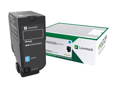 Lexmark Cyan High Yield Return Program Toner Cartridge for CS720 & CS725 Series (TAA Compliant), 74C0HCG, 31924337, Toner and Imaging Components - OEM