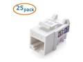Cable Matters CAT6 RJ45 Slim Profile 90-Degree Keystone Jack, 25-Pack, 180070                        , 41906922, Cable Accessories