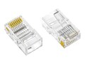 Axiom RJ45 CAT6A UTP Feed-Thru Plug, Solid Stranded Wire, 50 Micron, 100-pack, RJ45C6AUF100-AX, 41594116, Cable Accessories