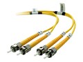 Belkin Fiber Optic Patch Cable ST-ST 8.3 125um Duplex Singlemode 3 Meters, F2F80200-03M, 6555672, Cables