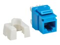 Tripp Lite CAT6 4PPoE Compliant 110 Krone 568A B RJ45 Ethernet Keystone Jack, Blue, TAA, N238-001-BL-6A, 41784714, Premise Wiring Equipment