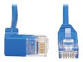 Tripp Lite Down-Angle Cat6 Gigabit Molded Slim UTP Ethernet Cable, Blue, 15ft, N204-S15-BL-DN, 38026978, Cables