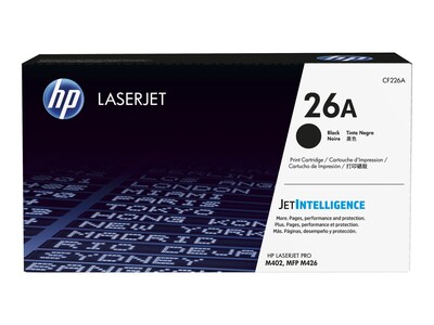 HP 26A (CF226A) Black Original LaserJet Toner Cartridge w  JetIntelligence, CF226A, 30686111, Toner and Imaging Components - OEM