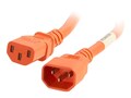 C2G Power Cord C14 to C13 14 3 SJT, Orange, 8ft, 17560, 32999277, Power Cords