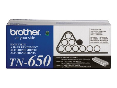 Brother Black TN650 High Yield Toner Cartridge, TN650, 9532100, Toner and Imaging Components - OEM Brother Black TN650 High Yield Toner Cartridge, TN650, 9532100, Toner and Imaging Components - OEM