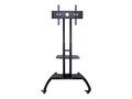 Luxor Adjustable Height Rolling Flat Panel Cart with Accessory Shelf, FP2500, 34809449, Stands & Mounts - Digital Signage & TVs