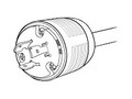 Juniper Networks AC Power Cable - Japan (NEMA L , CBL-EX-PWR-C19-JPL, 41123214, Power Cords