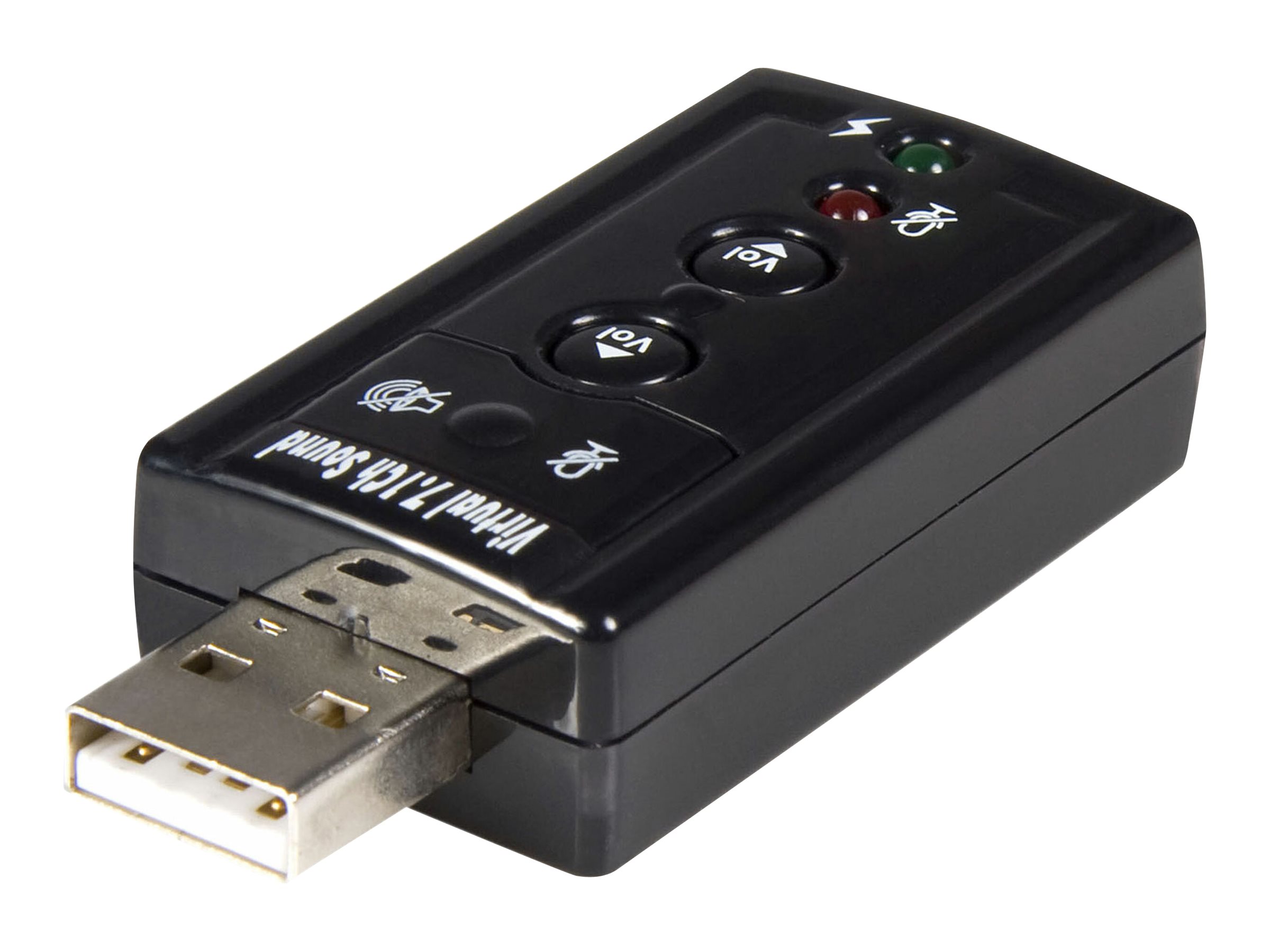 USB Sound Card 7.1 Channel USB External Sound Card 3D Surround Sound with Button Control Sound Card 