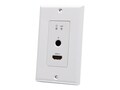 C2G HDMI HDBaseT + RS232 and IR over Cat Extender Single Gang Wall Plate Transmitter - 4K 60Hz, C2G30021, 41359280, Video Converters, Extenders & Splitters