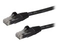 StarTech.com CAT6 Snagless Gigabit Wire 100W PoE 650 MHz Ethernet Patch Cable, Black, 10ft, N6PATCH10BK, 7460659, Cables