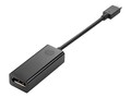 HP USB Type C (USB-C) to DisplayPort M F Adapter, Black , N9K78UT#ABA, 31944750, Adapters & Port Converters