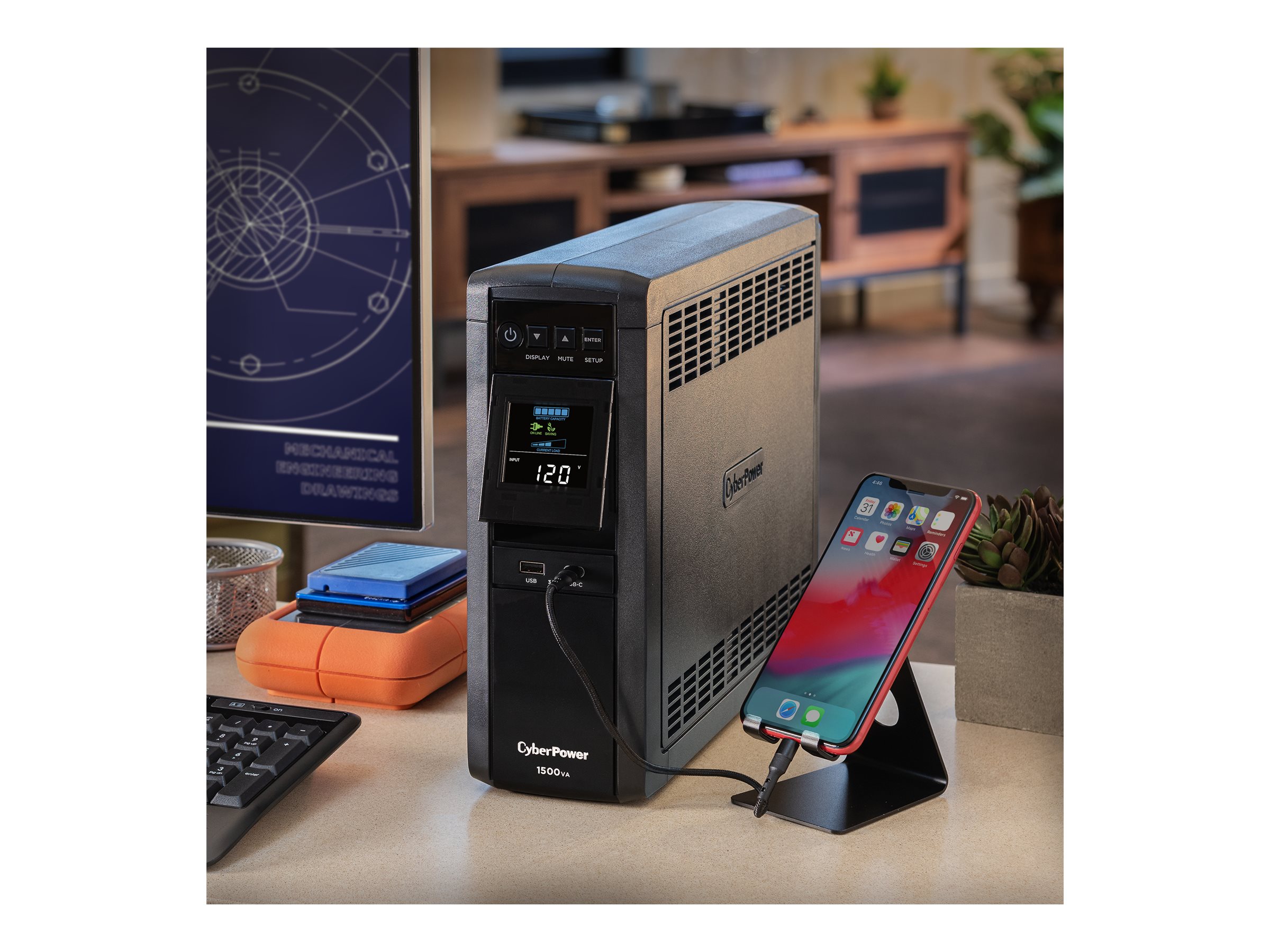 CyberPower 1500VA 900W PFC Compatible Pure Sine Wave UPS