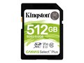 Kingston 512GB Canvas Select Plus SDXC Flash Memory Card, Class 10, SDS2/512GB, 37691132, Memory - Flash