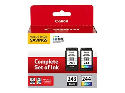 Canon PG-243 CL-244 Value Pack, 1287C006, 36971239, Ink Cartridges & Ink Refill Kits - OEM