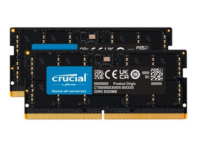 Crucial 128GB PC5-44800 262-pin DDR5 SDRAM SODIMM Kit, CT2K64G56C46S5                , 41974630, Memory