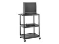 Da-Lite PL9-48R PixMate Plastic Cart with 24” x 32” Reinforced Top Shelf, 4702, 36213331, Computer Carts