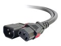 C2G 250V 10A Locking Power Cord, C14 to C13, Black, 10ft, 10361, 36083311, Power Cords