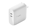 Belkin 68W Dual-Port 2xUSB-C (50W + 18W) GaN Wall Charger Power Adapter w USB-C Cable - White, WCH003DQ2MWH-B6, 41188470, AC Power Adapters (external) Belkin 68W Dual-Port 2xUSB-C (50W + 18W) GaN Wall Charger Power Adapter w USB-C Cable - White, WCH003DQ2MWH-B6, 41188470, AC Power Adapters (external)