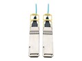 Tripp Lite 100GbE QSFP28 to QSFP28 M M Active Optical Cable, Aqua, 20m, N28H-20M-AQ, 36466398, Cables