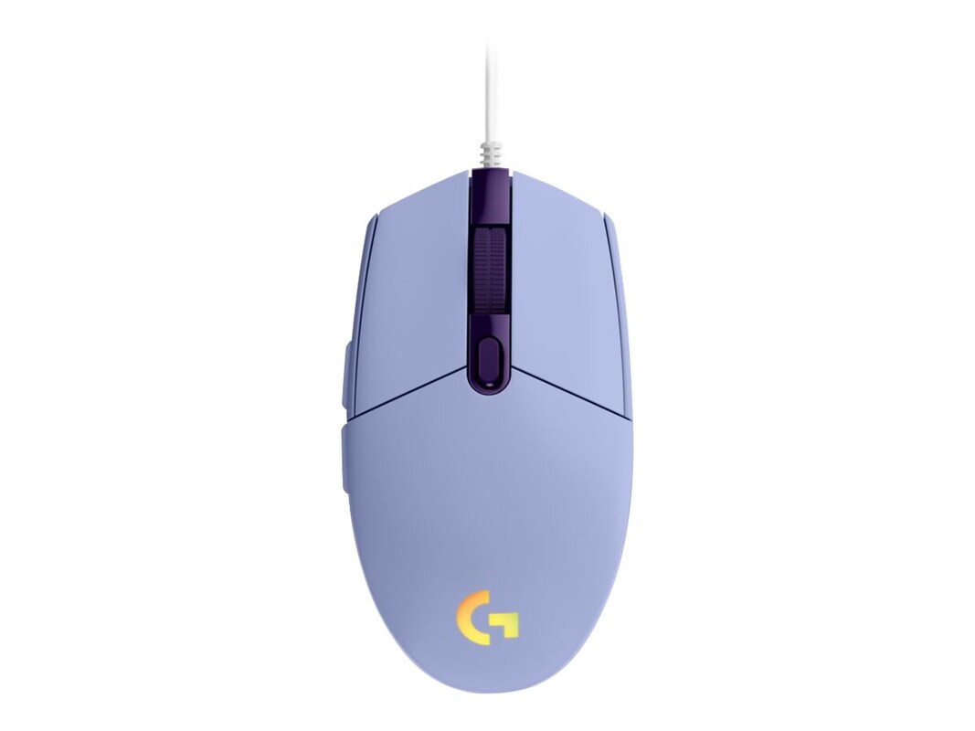 familie spørgeskema Shah Logitech G203 Lightsync Wired Optical Gaming Mouse, Lilac (910-005851)