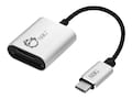 Siig USB-C 2-in-1 Card Reader for SD & microSD – Silver, JU-MR0F12-S1, 35225980, PC Card/Flash Memory Readers