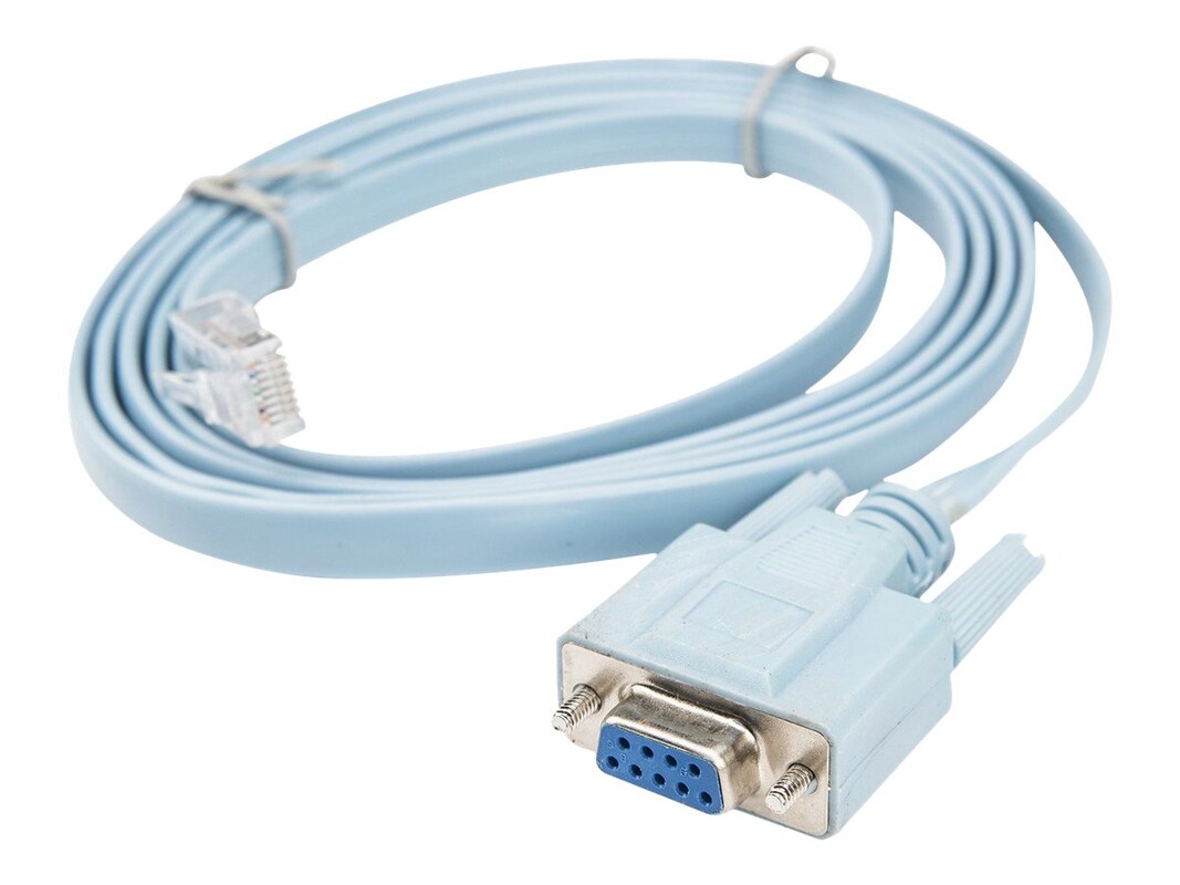 RocStor RJ-45 to DB9 M F Cisco Console Router Cable, 6ft (Y10A211-BL1)