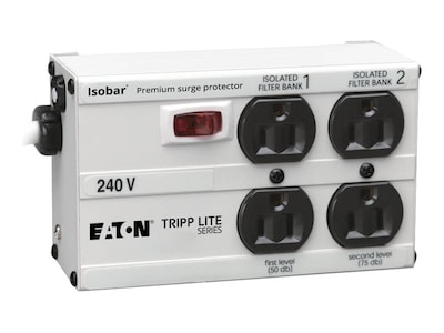 Tripp Lite Surge Isobar 220V 4-NEMA 5-15 Accs6'-Cord Life WRNTY 330 Joules , IB4-6/220, 130334, Surge Suppressors Tripp Lite Surge Isobar 220V 4-NEMA 5-15 Accs6'-Cord Life WRNTY 330 Joules , IB4-6/220, 130334, Surge Suppressors