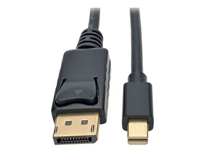 Tripp Lite Mini DisplayPort to DisplayPort M M 4K @ 60Hz Adapter Cable, Black, 3ft , P583-003-BK, 34158519, Cables