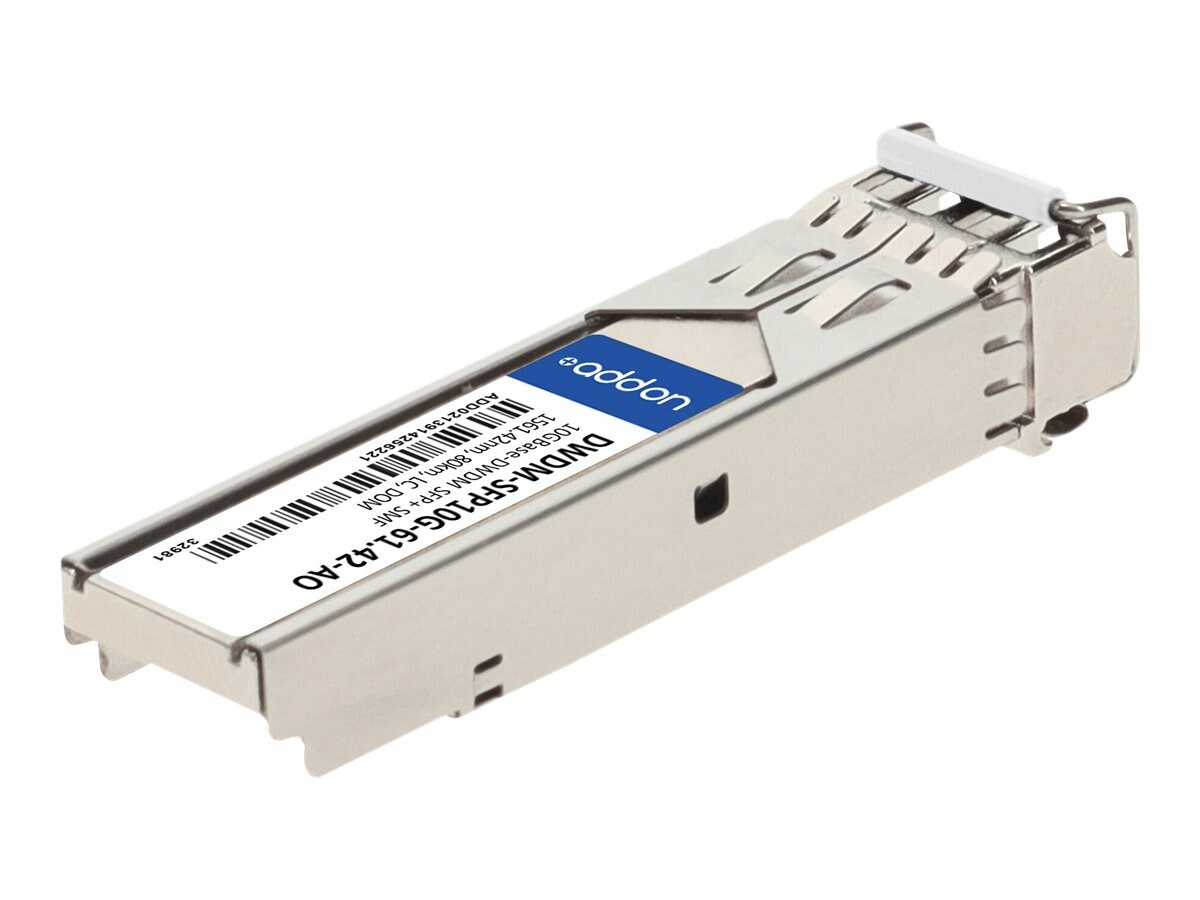 AddOn 10GBase-DWDM SFP+ 1561.42nm 80km LC SM Transceiver (Cisco  DWDM-SFP10G-61.42)