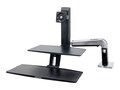 Ergotron WorkFit-A with Suspended Keyboard Tray, Single LD, 24-390-026, 15801151, Stands & Mounts - Desktop Monitors