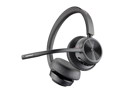 HP Poly Voyager 4320-M Microsoft Teams Certified USB-A Headset w  Charge Stand, 77Z00AA, 41713076, Headsets (w/ microphone)