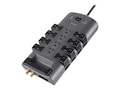 Belkin 12-Outlet 4320J Straight Pivot-Plug Surge Protector w  8ft Cord - Gray (5-pack), BP112230-085PK, 41517152, Surge Suppressors