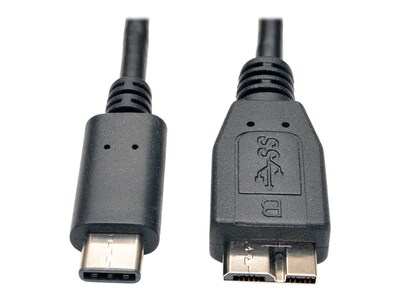 Tripp Lite USB 3.1 Type C to USB Micro-B M M Cable, Black, 3ft, U426-003, 26275061, Cables