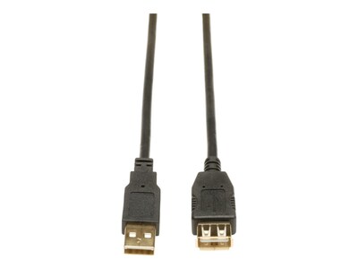 Tripp Lite USB 2.0 Gold Extension Cable, Type A (M) to Type A (F), 6ft, U024-006, 420573, Cables
