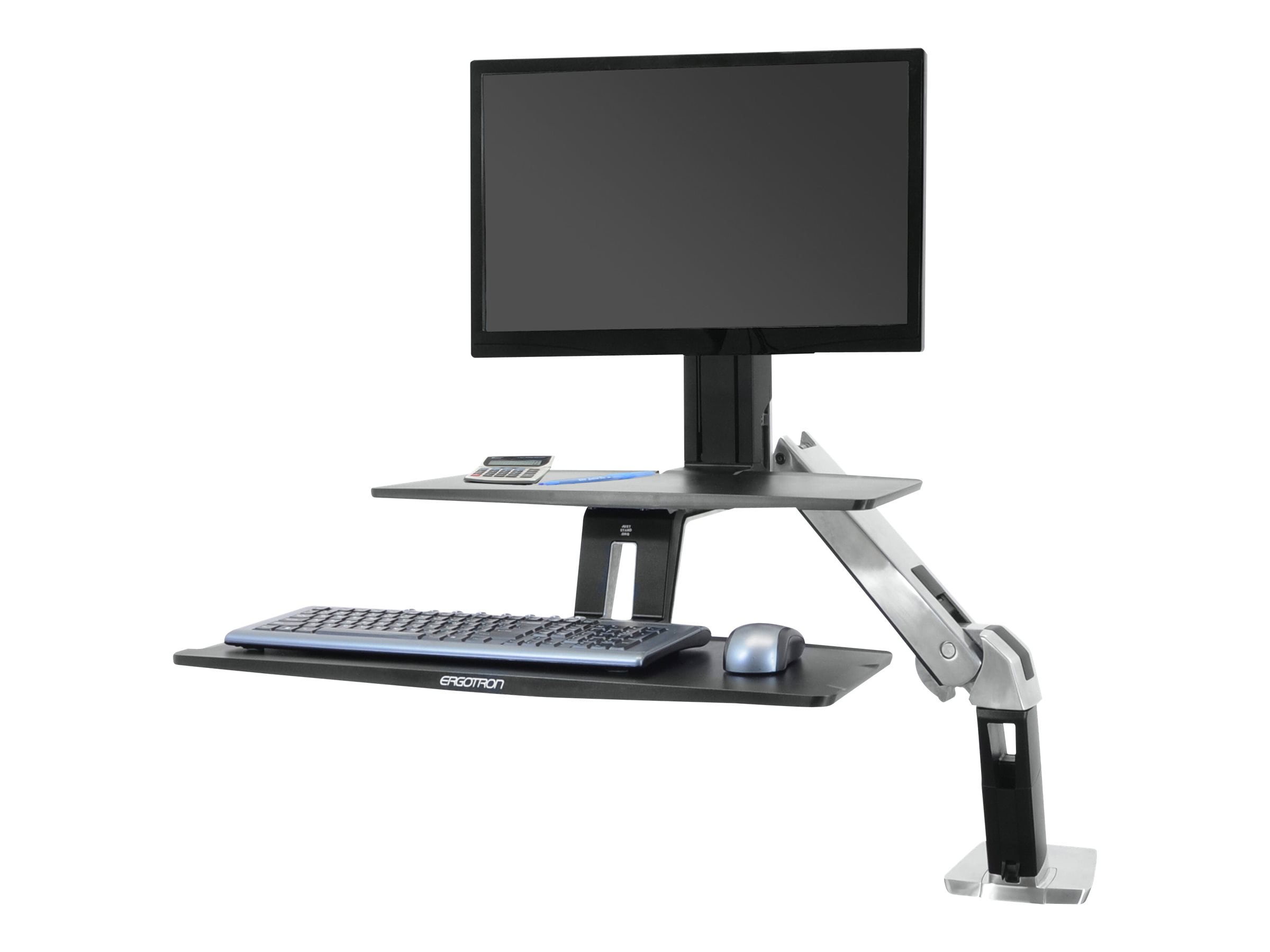 Ergotron WorkFit-A with Suspended Keyboard Tray, Single HD (24-391-026)