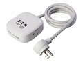 Tripp Lite Safe-IT 32W 2-Outlet Power Strip - 5-15R Outlets, 3 USB Ports, 6 ft. (1.8 m) Cord, Antimicrobial Pro, PS26PD32WCAM, 41565149, Power Strips