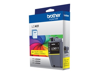 Brother Yellow Ink Cartridge, LC401YS, 41587434, Ink Cartridges & Ink Refill Kits - OEM