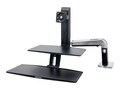 Ergotron WorkFit-A with Suspended Keyboard Tray, Single HD, 24-391-026, 15801169, Stands & Mounts - Desktop Monitors