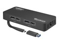Plugable USB 3.0 and USB-C 4K DisplayPort and HDMI Dual Monitor Adapter with Ethernet, USBC-6950UE, 41188453, Adapters & Port Converters