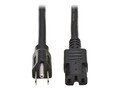 Tripp Lite Heavy Duty Power Cord 5-15P to C15 14AWG 4ft Black, P019-004, 14670849, Power Cords