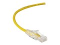 Black Box CAT6 28AWG 250MHz UTP Slim-Net Patch Cable, Yellow, 15ft , C6APC28-YL-15, 34614238, Cables